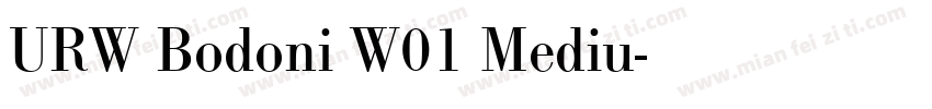 URW Bodoni W01 Mediu字体转换